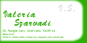 valeria szarvadi business card